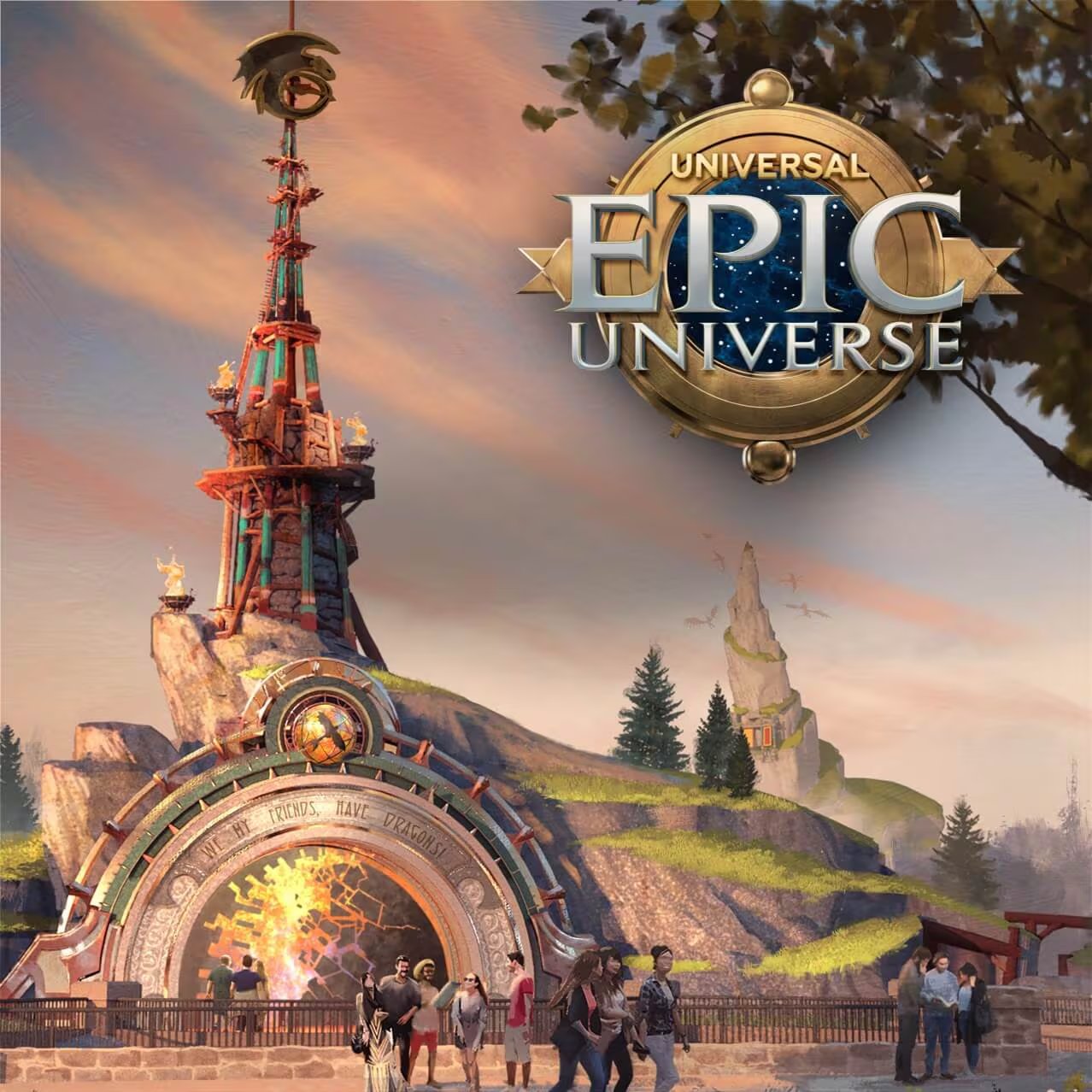 Epic Universe — Isle of Berk portal concept art