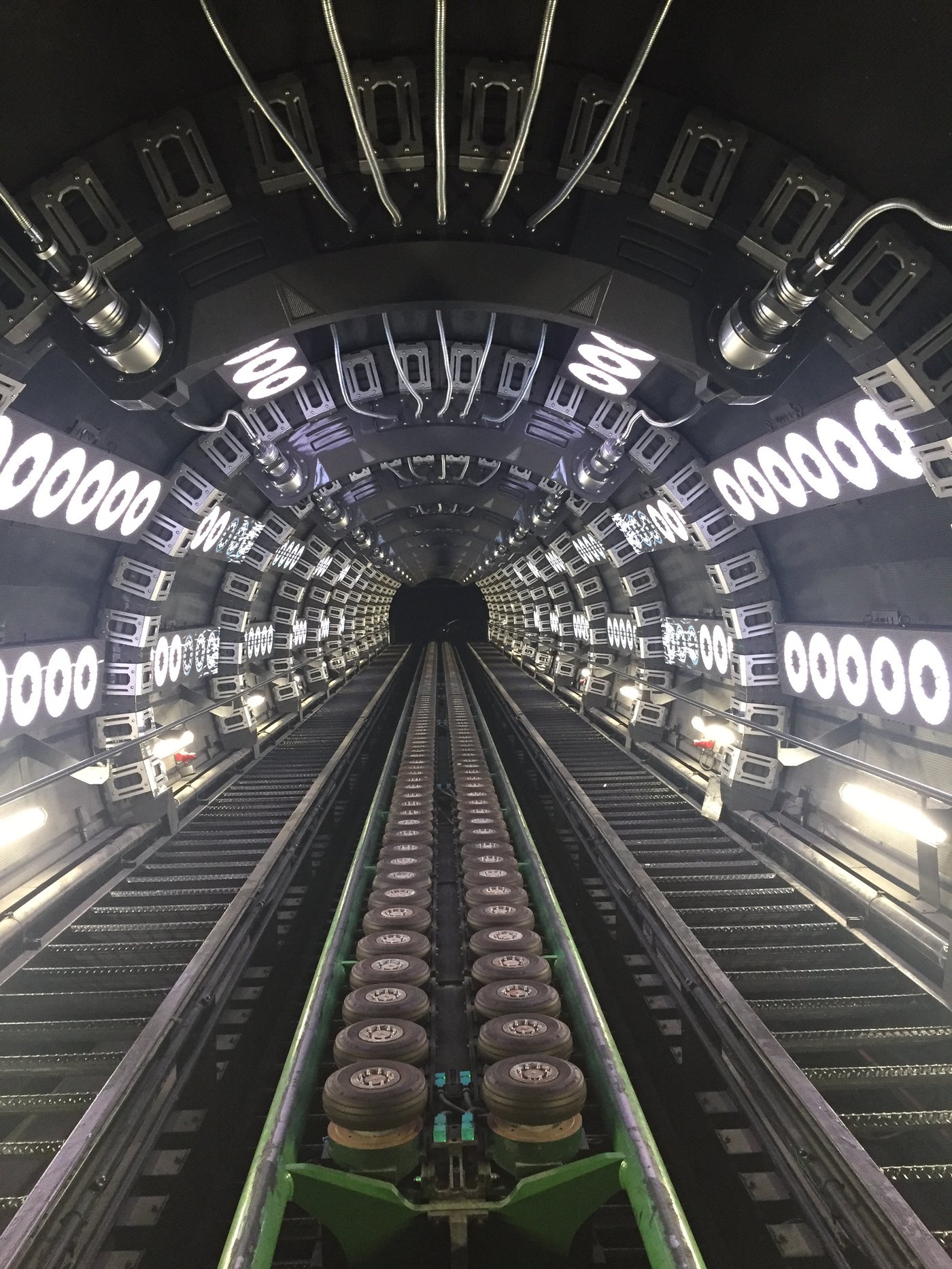 Incredible Hulk Coaster — launch tunnel interior